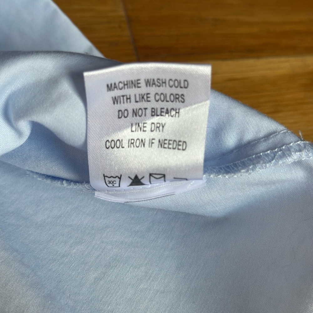 Tyler Boe Cali Top Blue Off Shoulder Cotton Size Small Adjustable Strap Bow slv - Picture 10 of 12